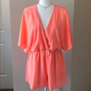 Bright Peach Romper